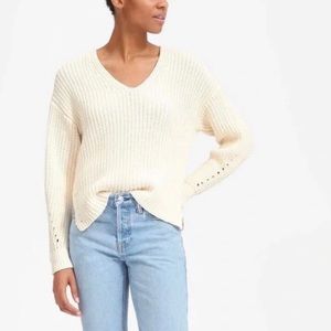 Everlane The Texture Cotton V-neck size xs